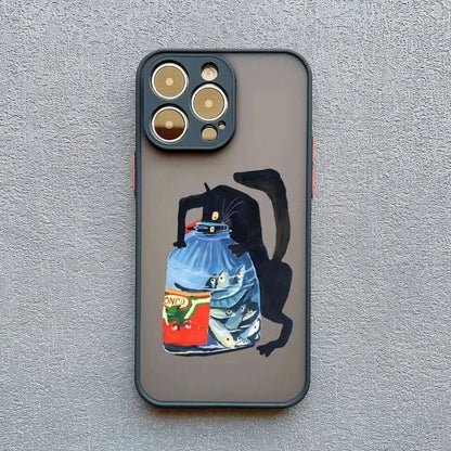 Cartoon Cat iPhone Case – Cute & Protective Cover for iPhone 14, 15, 16 - MERRIAiPhone CaseMERRIA