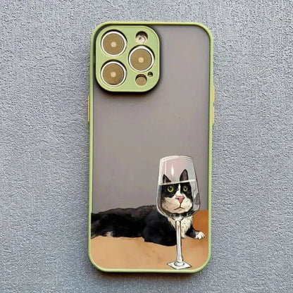 Cartoon Cat iPhone Case – Cute & Protective Cover for iPhone 14, 15, 16 - MERRIAiPhone CaseMERRIA