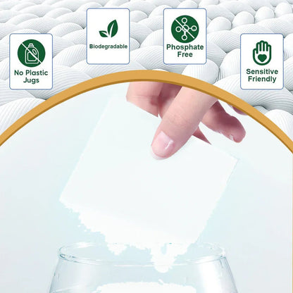 Eco - Friendly Washing Clothes Soap Paper Anti Bacteria Biodegradable 11*14cm Laundry Detergent Sheets - MERRIAMERRIA