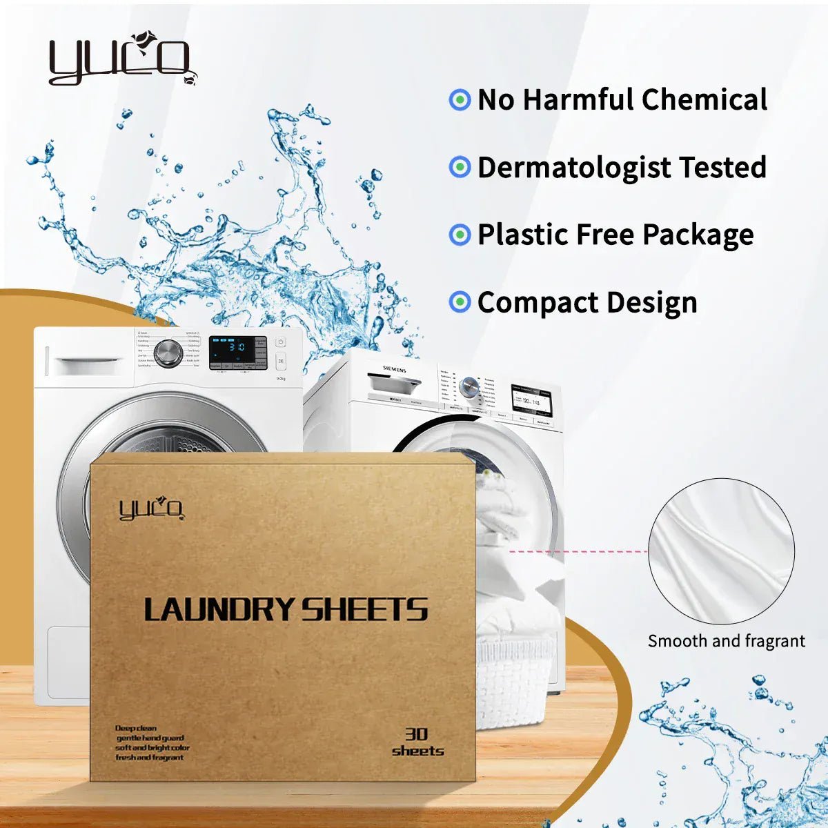 Eco - Friendly Washing Clothes Soap Paper Anti Bacteria Biodegradable 11*14cm Laundry Detergent Sheets - MERRIAMERRIA