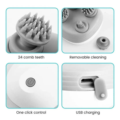 4 Kneading Head Electric Scalp Massager for Hair Growth & Stress ReliefHead MassagerMERRIA