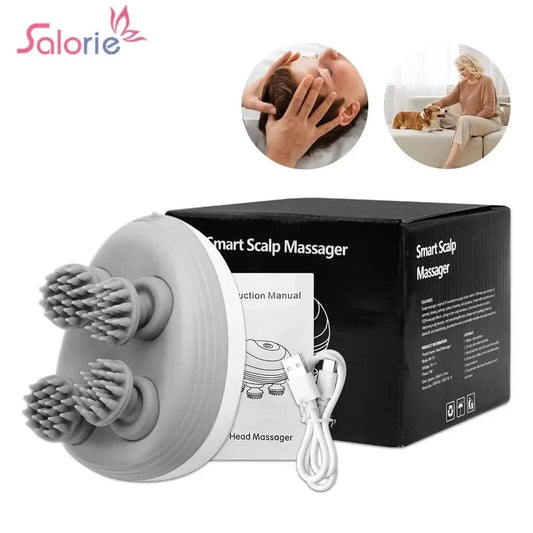 4 Kneading Head Electric Scalp Massager for Hair Growth & Stress ReliefHead MassagerMERRIA