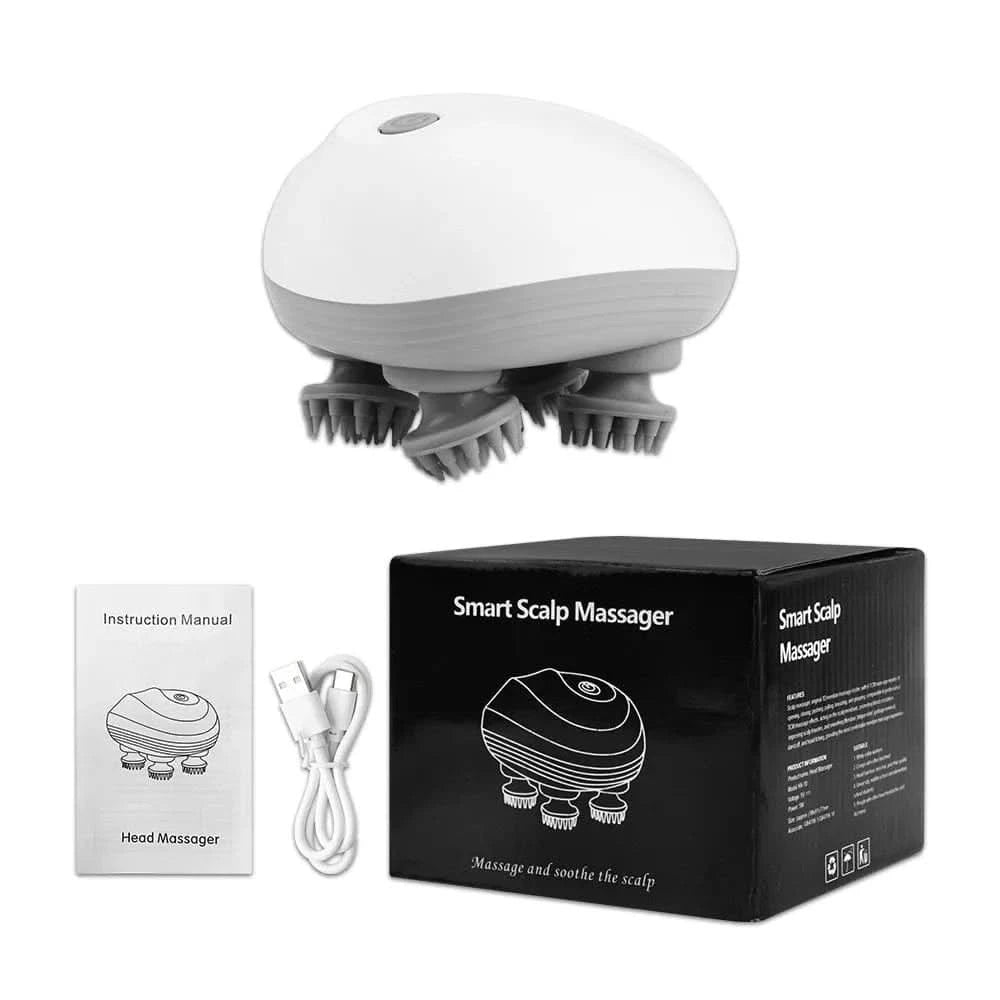 4 Kneading Head Electric Scalp Massager for Hair Growth & Stress ReliefHead MassagerMERRIA