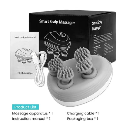 4 Kneading Head Electric Scalp Massager for Hair Growth & Stress ReliefHead MassagerMERRIA