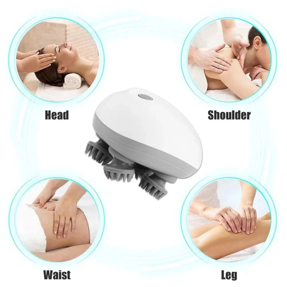 4 Kneading Head Electric Scalp Massager for Hair Growth & Stress ReliefHead MassagerMERRIA