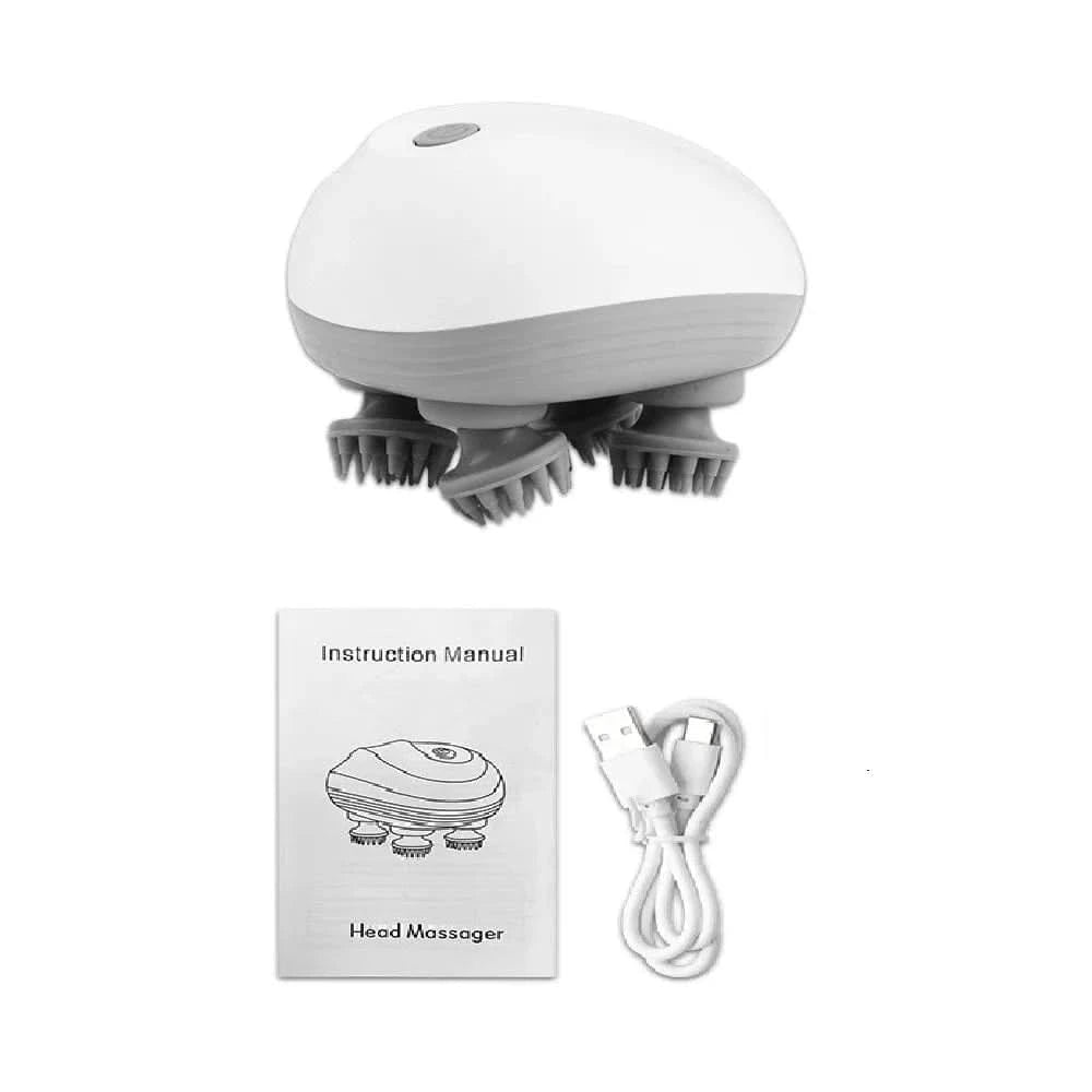 4 Kneading Head Electric Scalp Massager for Hair Growth & Stress ReliefHead MassagerMERRIA