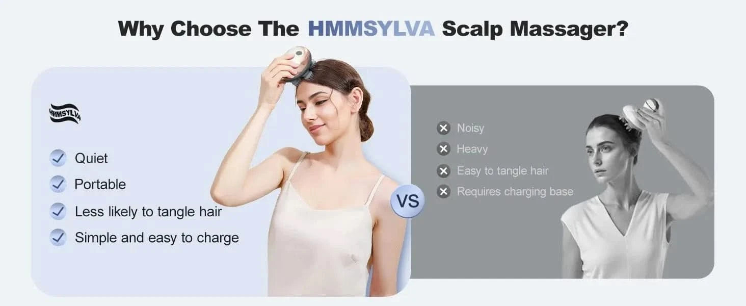 Portable Electric Scalp Massager for Deep Cleaning & Stress ReliefHead MassagerMERRIA