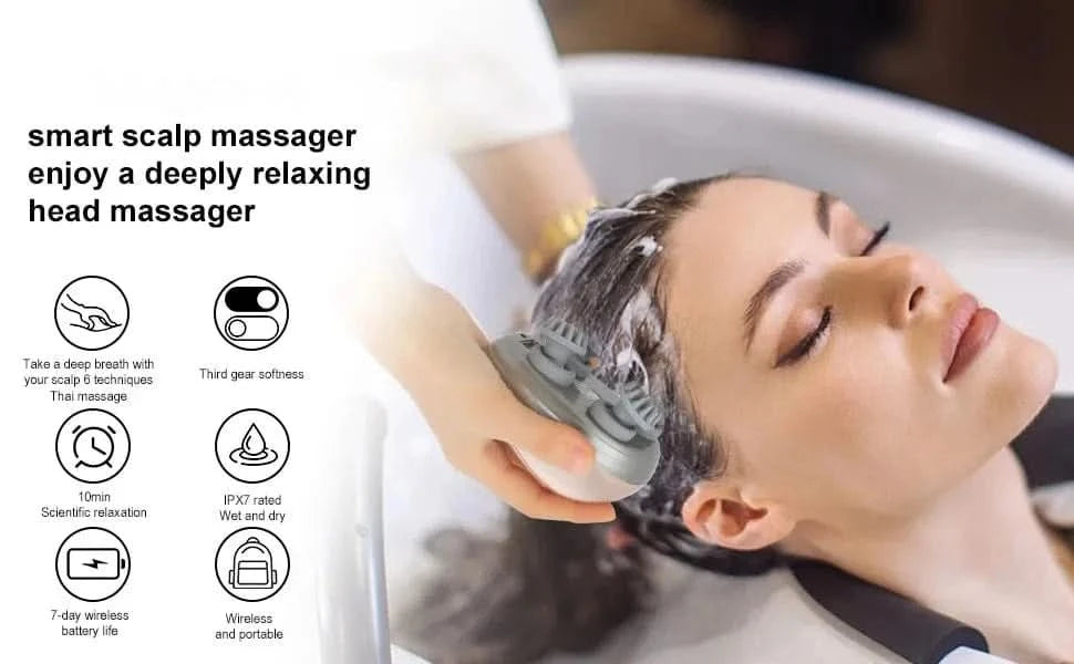 Portable Electric Scalp Massager for Deep Cleaning & Stress ReliefHead MassagerMERRIA
