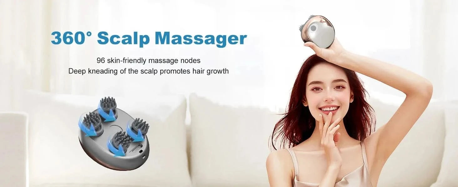 Portable Electric Scalp Massager for Deep Cleaning & Stress ReliefHead MassagerMERRIA