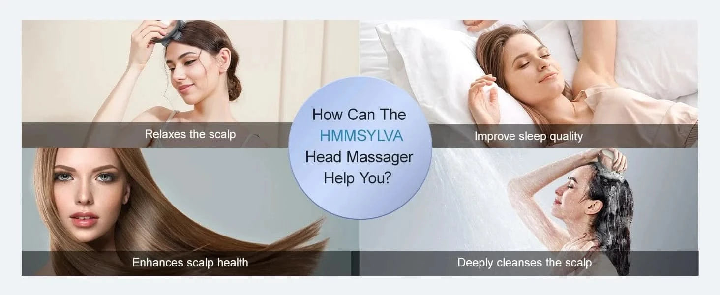 Portable Electric Scalp Massager for Deep Cleaning & Stress ReliefHead MassagerMERRIA