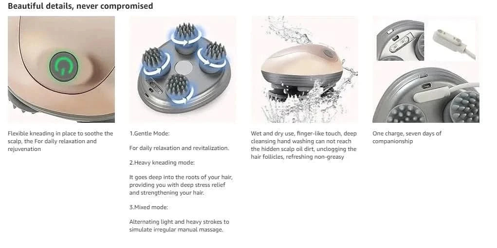 Portable Electric Scalp Massager for Deep Cleaning & Stress ReliefHead MassagerMERRIA
