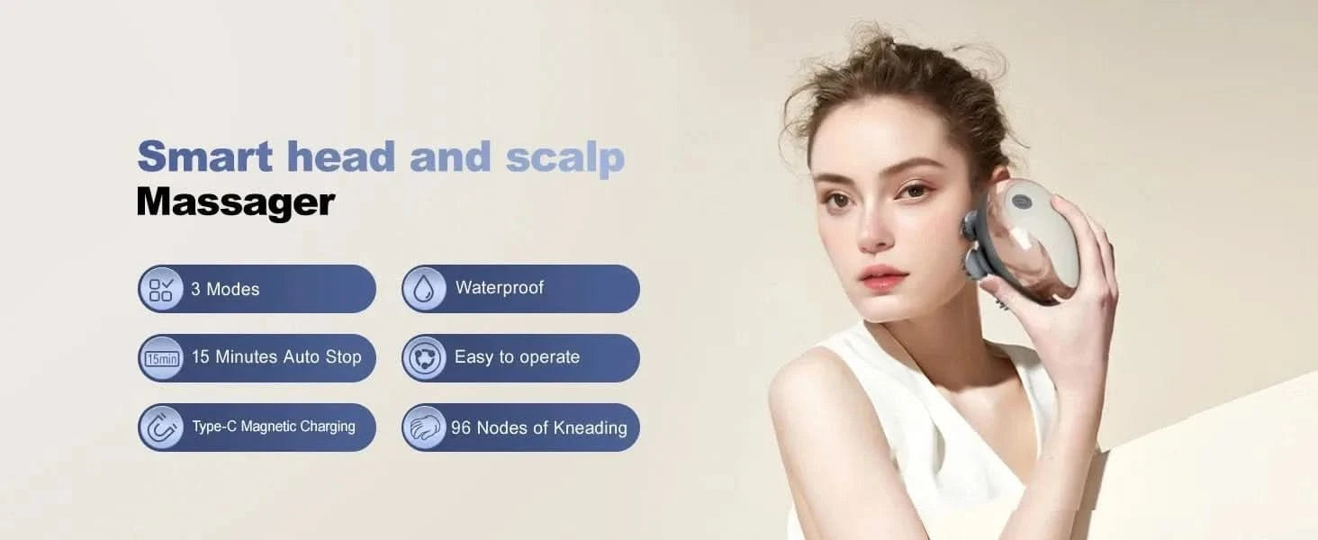Portable Electric Scalp Massager for Deep Cleaning & Stress ReliefHead MassagerMERRIA