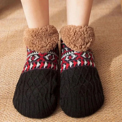 Winter Home Warm Non-slip Floor Socks Men Women Snow Slippers Yoga Sleep Carpet 2024 - MERRIAAdult SocksMERRIA