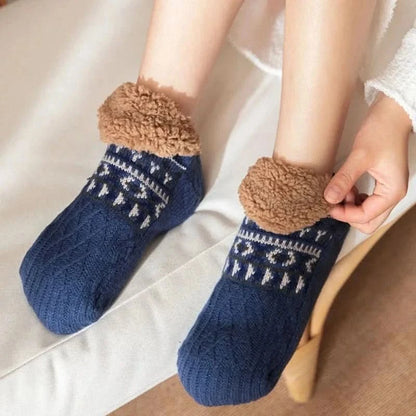 Winter Home Warm Non-slip Floor Socks Men Women Snow Slippers Yoga Sleep Carpet 2024 - MERRIAAdult SocksMERRIA