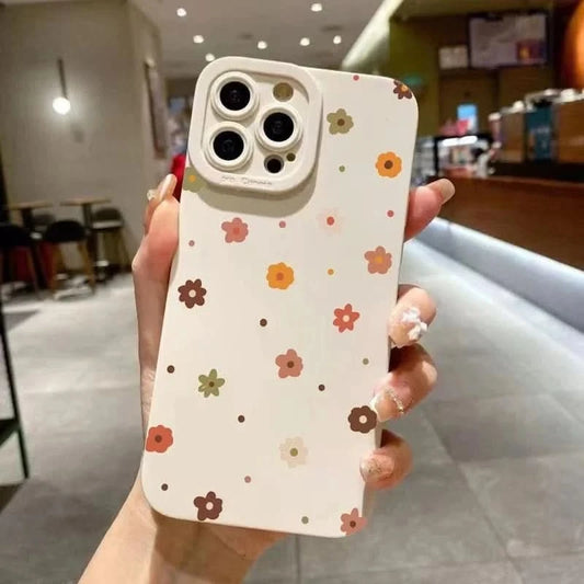 Heart & Flower iPhone Case - Shockproof Silicone Cover for iPhone 16 Pro Max, 15, 14, 13iPhone CaseMERRIA