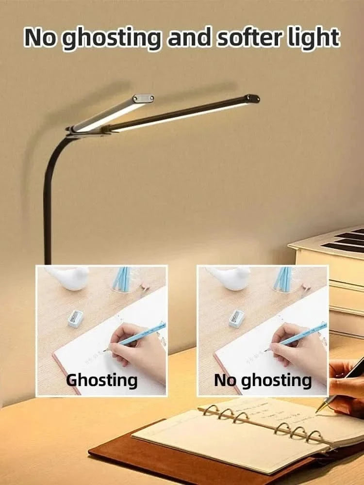 Double Head Foldable LED Desk Lamp | Dimmable & Eye-Caring Office LightLed BulbsMERRIA