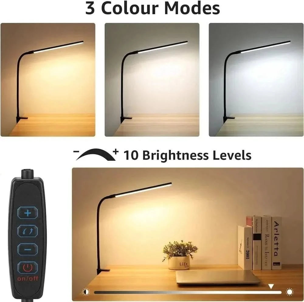 Double Head Foldable LED Desk Lamp | Dimmable & Eye-Caring Office LightLed BulbsMERRIA