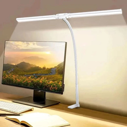 Double Head Foldable LED Desk Lamp | Dimmable & Eye-Caring Office LightLed BulbsMERRIA