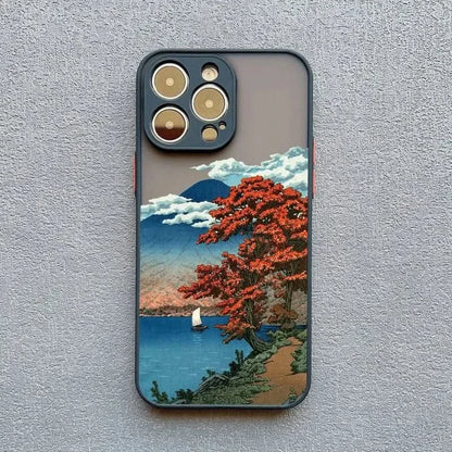 Japanese Scenery Soft iPhone Case for iPhone 14, 15, 16 SeriesiPhone CaseMERRIA