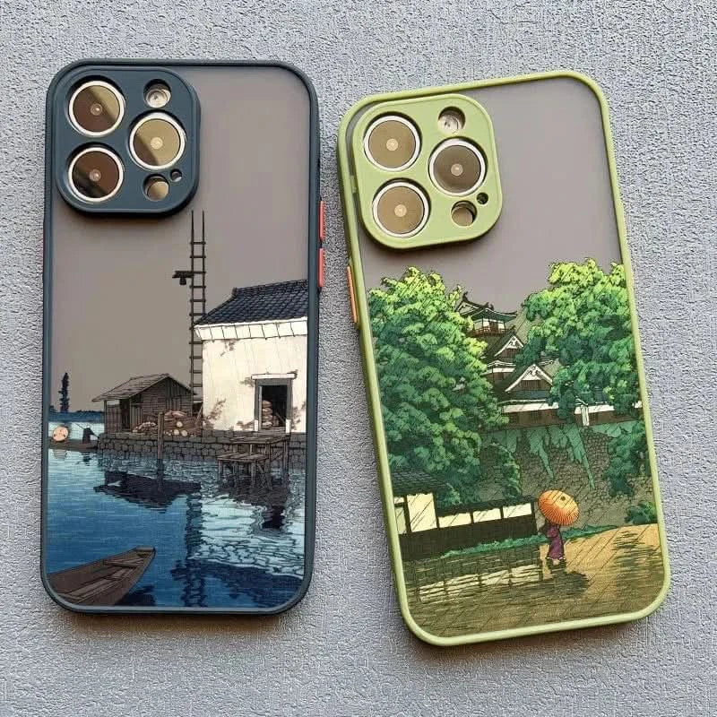 Japanese Scenery Soft iPhone Case for iPhone 14, 15, 16 SeriesiPhone CaseMERRIA