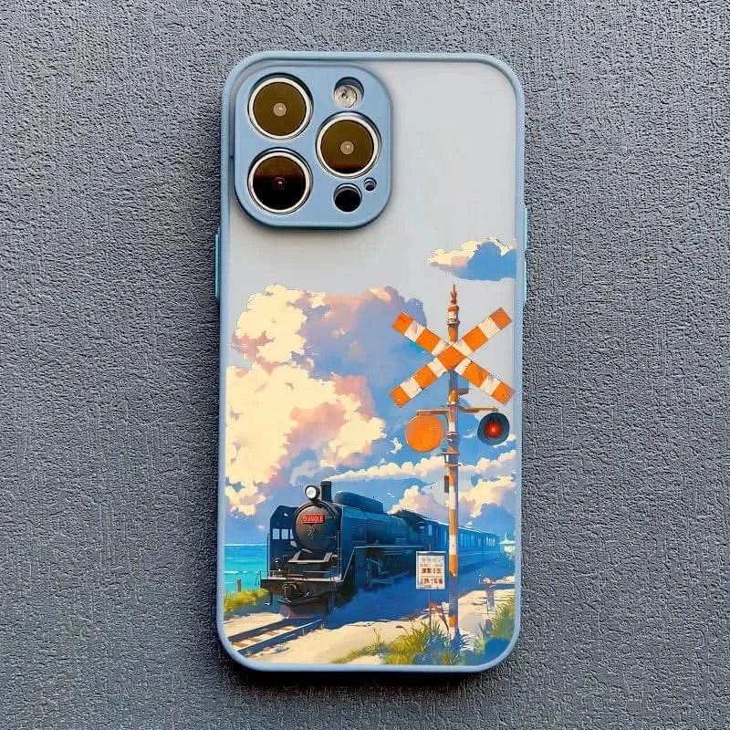 Cloud Tram Soft iPhone Case - for iPhone 16/15/14 Pro Max - MERRIAiPhone CaseMERRIALandscape Cloud Tram Illustration