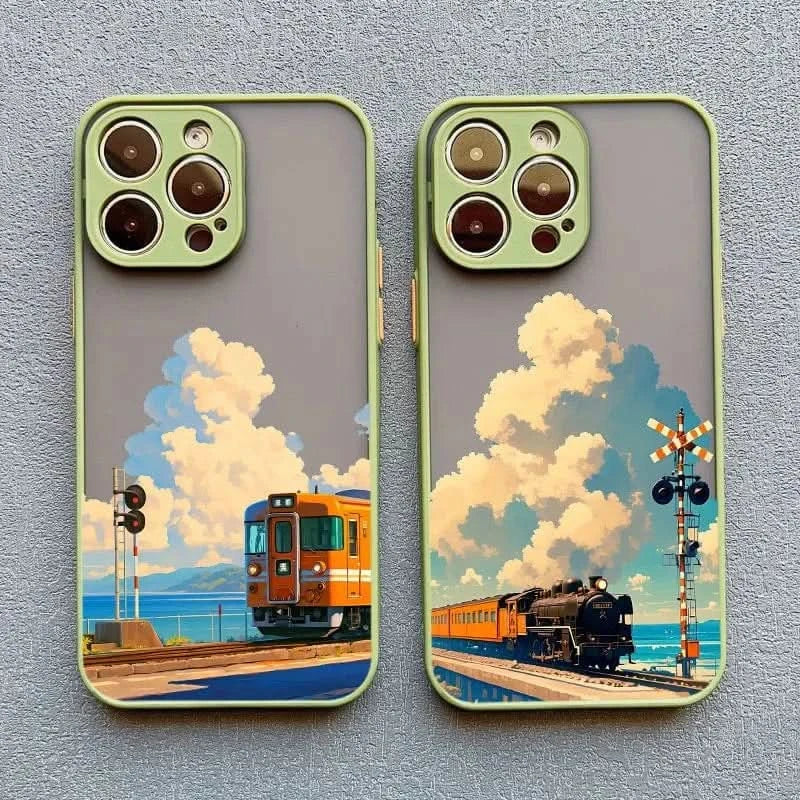 Cloud Tram Soft iPhone Case - for iPhone 16/15/14 Pro Max - MERRIAiPhone CaseMERRIALandscape Cloud Tram Illustration