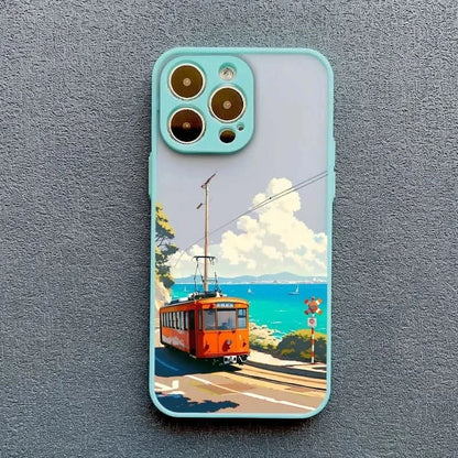 Cloud Tram Soft iPhone Case - for iPhone 16/15/14 Pro Max - MERRIAiPhone CaseMERRIALandscape Cloud Tram Illustration