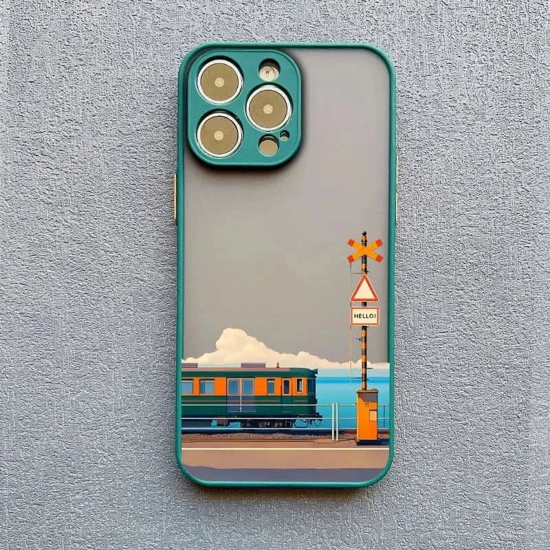 Cloud Tram Soft iPhone Case - for iPhone 16/15/14 Pro Max - MERRIAiPhone CaseMERRIALandscape Cloud Tram Illustration
