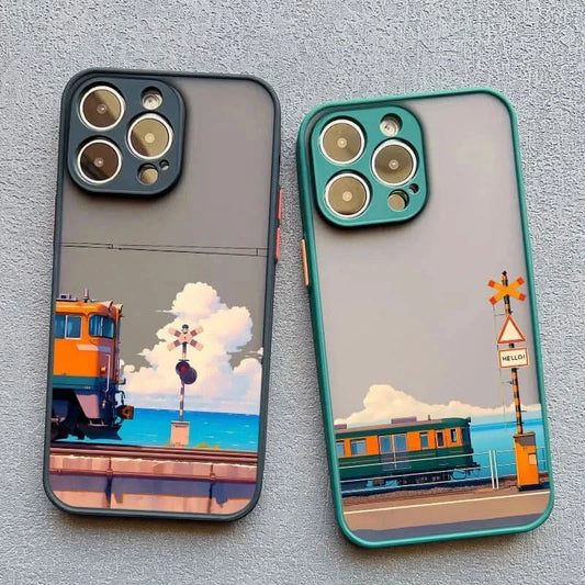 Cloud Tram Soft iPhone Case - for iPhone 16/15/14 Pro Max - MERRIAiPhone CaseMERRIALandscape Cloud Tram Illustration