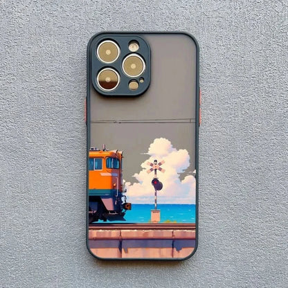 Cloud Tram Soft iPhone Case - for iPhone 16/15/14 Pro Max - MERRIAiPhone CaseMERRIALandscape Cloud Tram Illustration