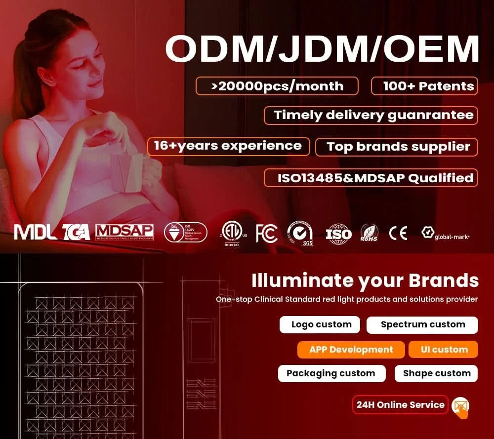 Red Light Therapy LED Face & Neck Mask - Skin Rejuvenation & Anti-Aging - MERRIAMERRIATLM200K