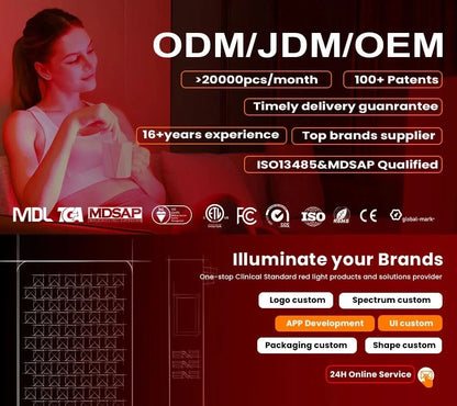 Red Light Therapy LED Face & Neck Mask - Skin Rejuvenation & Anti-Aging - MERRIAMERRIATLM200K