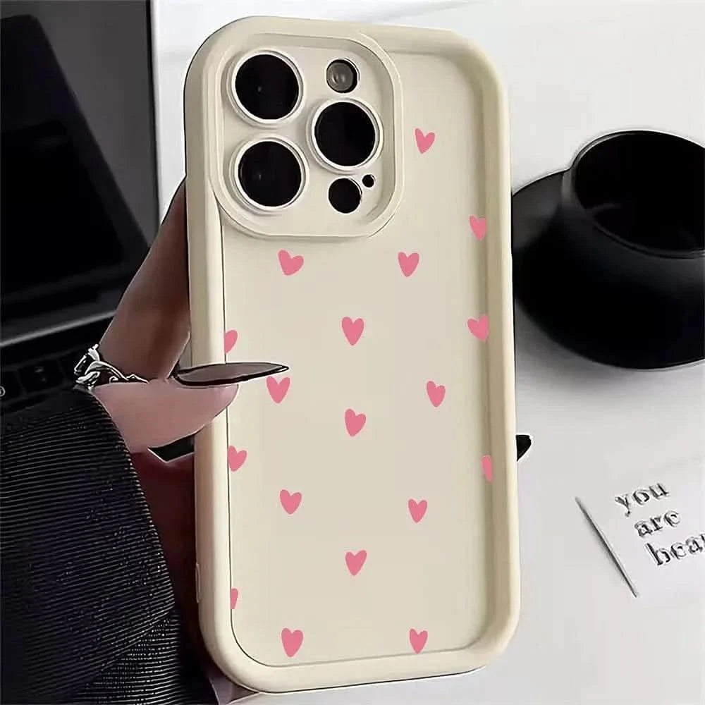 Black Love Heart Case for Xiaomi Redmi - Full Screen Soft Cover for Various ModelsiPhone CaseMERRIA