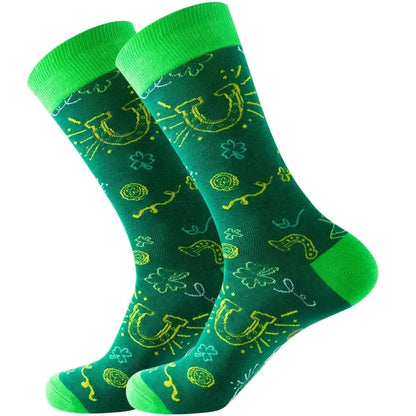 Original Happy Animal Astronaut Geometric Crew Halloween Socks - MERRIAAdult SocksMERRIA