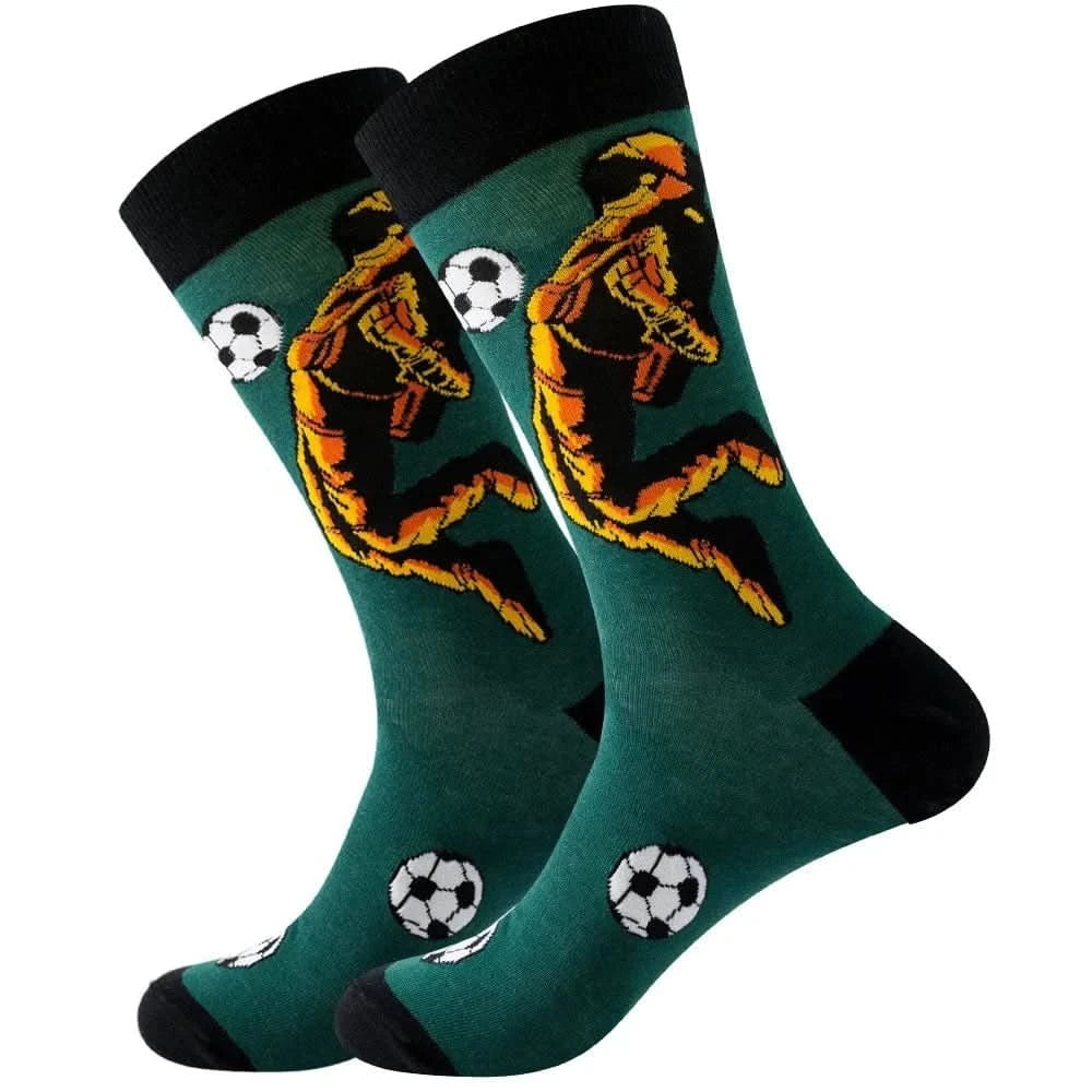 Original Happy Animal Astronaut Geometric Crew Halloween Socks - MERRIAAdult SocksMERRIA