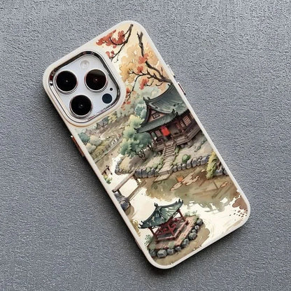Vintage Mountain Peak Lake iPhone Case - Soft Protective Cover (iPhone 15 & 16 Series)iPhone CaseMERRIA