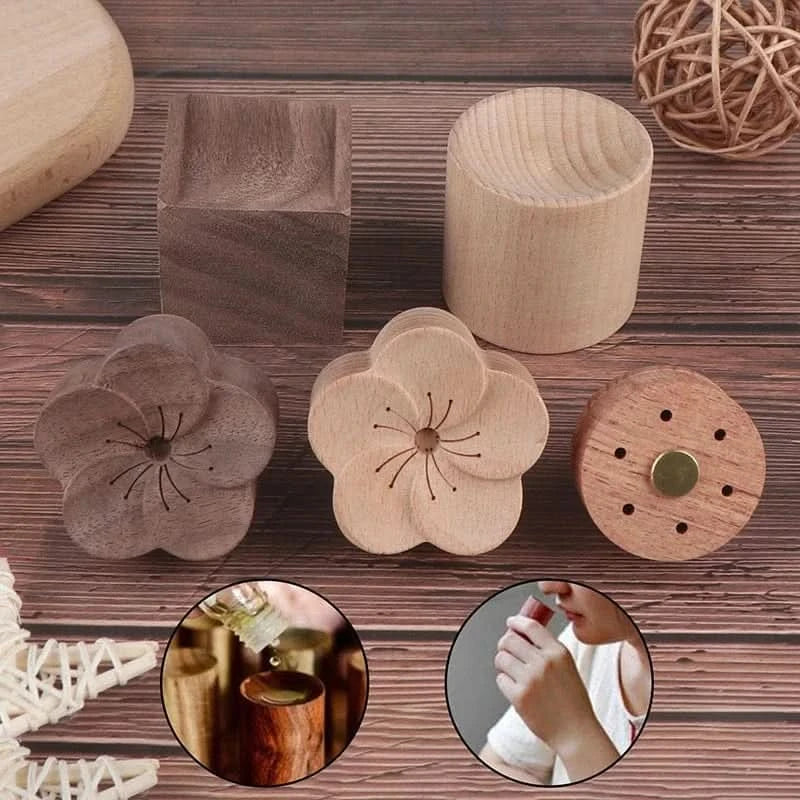 Portable Wooden Essential Oil Diffuser for Car, Desk & OfficeFragrance DiffuserMERRIA