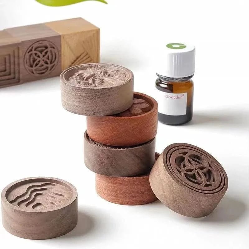 Portable Wooden Essential Oil Diffuser for Car, Desk & OfficeFragrance DiffuserMERRIA
