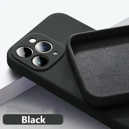 Shockproof Silicone Case for iPhone 15 & 16 - Official-Style Solid Color Cover - MERRIAiPhone CaseMERRIA