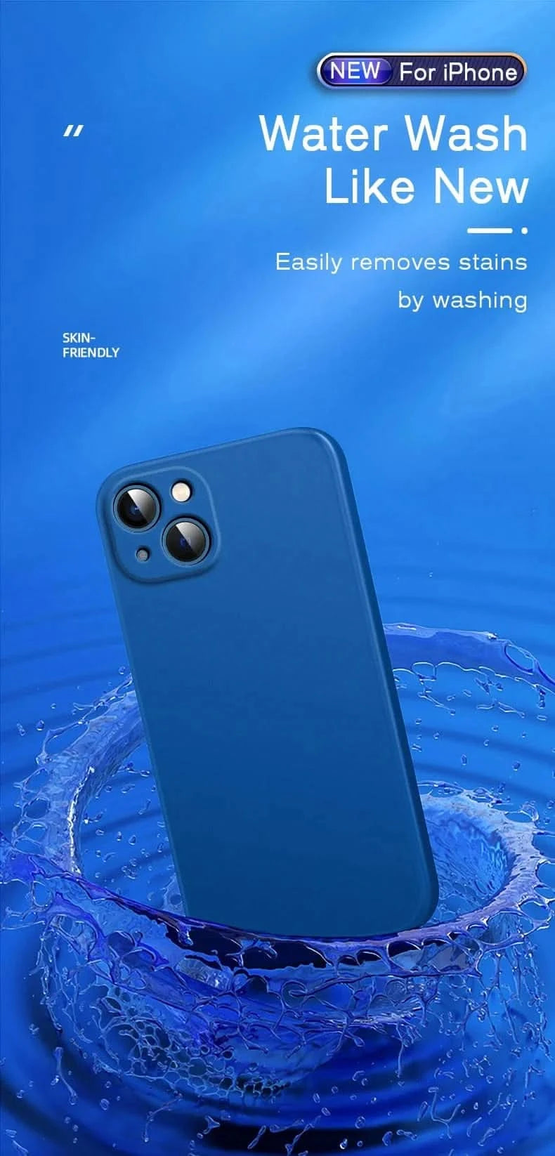 Shockproof Silicone Case for iPhone 15 & 16 - Official-Style Solid Color Cover - MERRIAiPhone CaseMERRIA