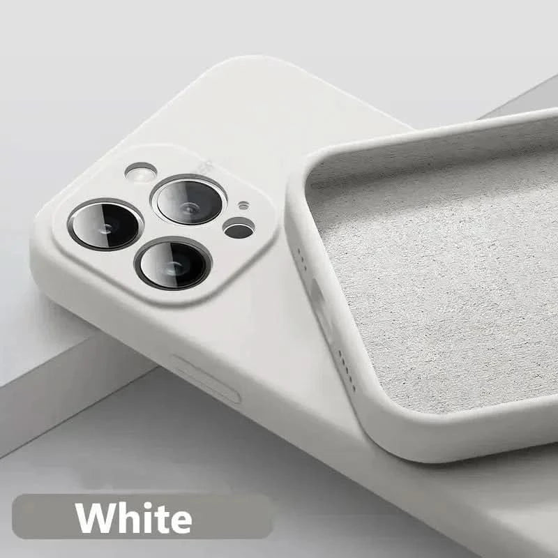 Shockproof Silicone Case for iPhone 15 & 16 - Official-Style Solid Color Cover - MERRIAiPhone CaseMERRIA