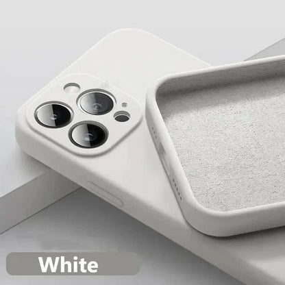 Shockproof Silicone Case for iPhone 15 & 16 - Official-Style Solid Color Cover - MERRIAiPhone CaseMERRIA