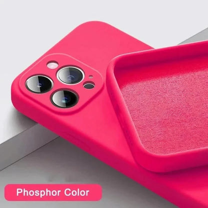 Shockproof Silicone Case for iPhone 15 & 16 - Official-Style Solid Color Cover - MERRIAiPhone CaseMERRIA