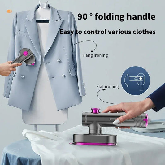 Portable Mini Steam Iron For Clothes Foldable Handheld Electric Ironer Wet Dry Garment Steamer Ironing Machine Travel Home Appli - MERRIAMERRIA