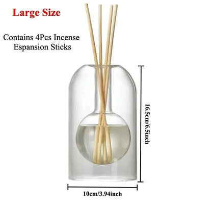 Glass Reed Diffuser Bottle Set | Essential Oil Aromatherapy Decor | 130/200MLMERRIAFragrance Diffuser
