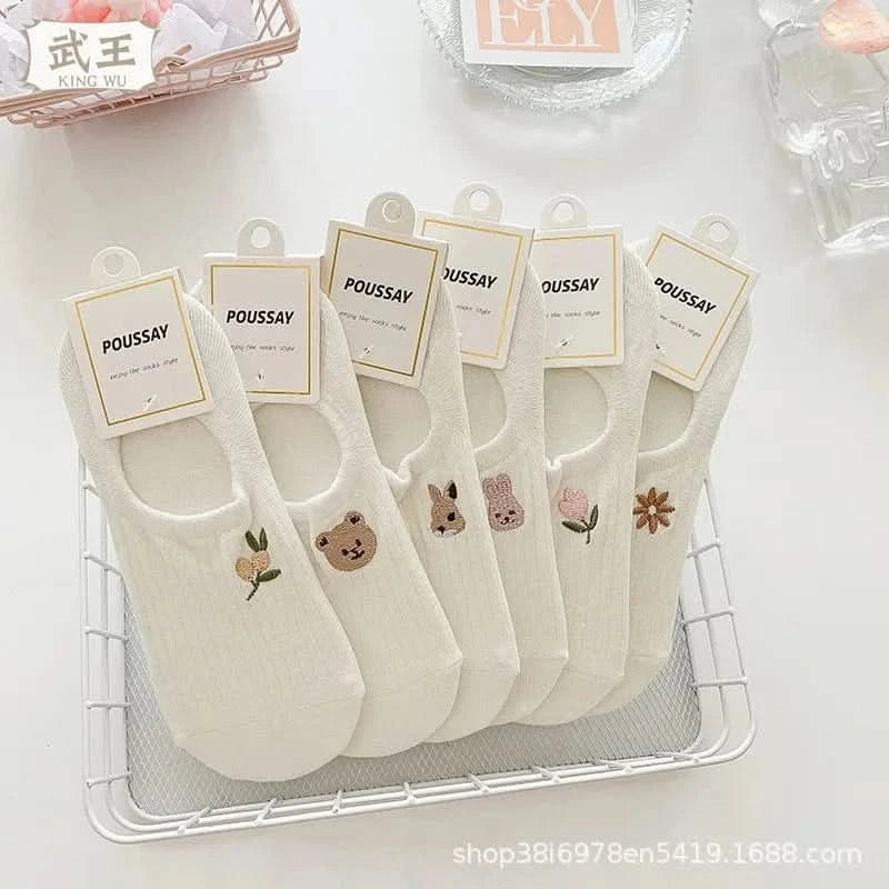 10 Pairs Cute Cartoon Toe Socks Set for Women - MERRIAAdult SocksMERRIA
