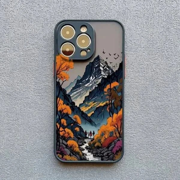 Mountain & River iPhone Case - Sunrise Design for iPhone 14-16 - MERRIAiPhone CaseMERRIASunrise Scenery iPhone Case