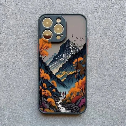 Mountain & River iPhone Case - Sunrise Design for iPhone 14-16 - MERRIAiPhone CaseMERRIASunrise Scenery iPhone Case