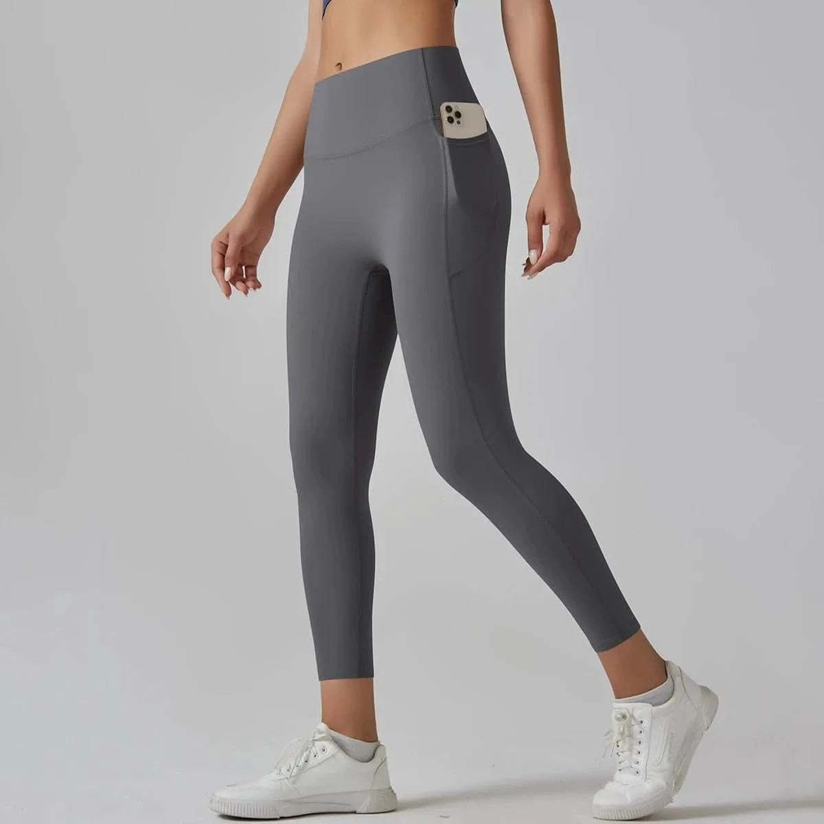 High Waist Yoga Leggings with Pockets - Tummy Control, Fitness & Sport Ready - MERRIAActivewearMERRIA