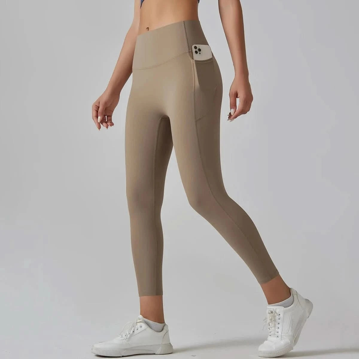 High Waist Yoga Leggings with Pockets - Tummy Control, Fitness & Sport Ready - MERRIAActivewearMERRIA